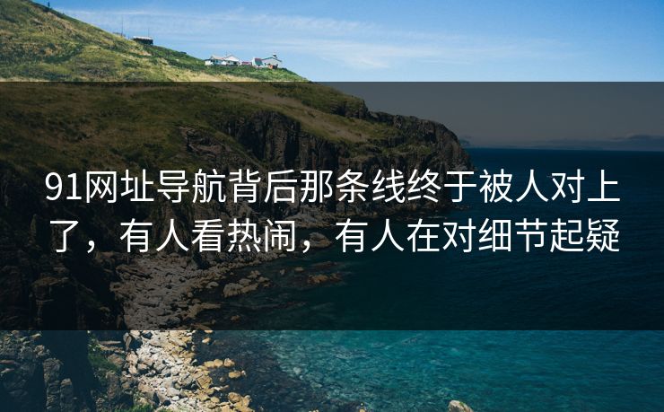 91网址导航背后那条线终于被人对上了，有人看热闹，有人在对细节起疑